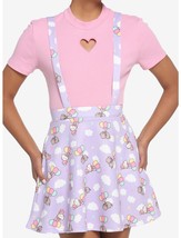 Hello Kitty X Pusheen Lavender Balloon Suspender Skirt Medium - £31.49 GBP