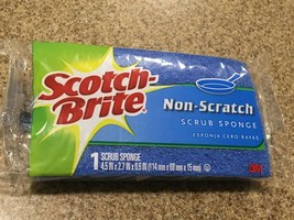 New ONE PACK ~ 3M Scotch-Brite Non-Scratch Scrub Sponge (4.5&quot; x 2.7&quot; x 0.6&quot;) - £5.91 GBP