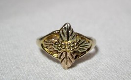 Vintage 10K Gold Tri Color Leaf Ring Size 3 3/4 K1207 - $187.11