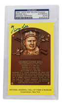 George Kell Signed Slabbed Detroit Tigers Hall of Fame Plaque Postcard PSA/DNA - £76.09 GBP