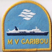MV Caribou CNR Ferry Newfoundland North Sydney Iron On Sew On Patch 3&quot; x 3&quot; - £7.90 GBP