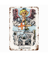 Tin Sign Of The Judgement Tarot Card • Major Arcana Waite Vintage Metal ... - $51.31 CAD