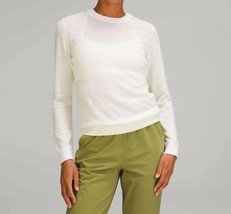 Lululemon silk blend crew sweater in Lemon Sorbet - £64.53 GBP