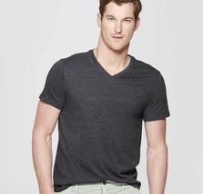 Goodfellow Mens Lyndale V-Neck T-Shirt Large Gray Standard Fit Short Sle... - $11.99