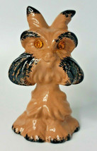 Vintage Roselane USA Dog Pottery Figurine Jewel Eyes 4.5 Inches Tall U106 - £13.36 GBP