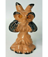Vintage Roselane USA Dog Pottery Figurine Jewel Eyes 4.5 Inches Tall U106 - £13.58 GBP