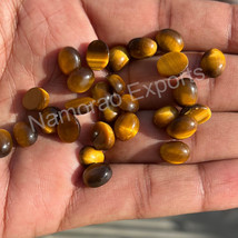 3x5 mm Oval Natural Tiger&#39;s Eye Cabochon Loose Gemstone Jewelry Making - £6.25 GBP+