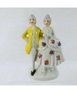 Colonial Couple Figurine Statue Gold Gilded Made in Japan 6.75&quot; Tall - $902.25 MXN