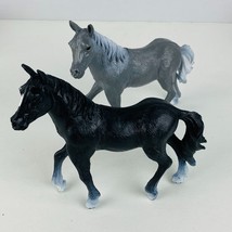 Pretend Play Pair of 2 Horses Ponies 1999 Kids Pretend Play Animal Figures Lot - £7.77 GBP