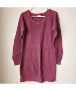 Mossimo Supply Co. Maroon Ribbed Sweater Dress Womens Size Large L Cozy ... - £7.41 GBP