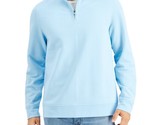 Club Room Men&#39;s Stretch Quarter-Zip Fleece Sweatshirt Shallow Blue-Size ... - $21.97