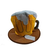 Funny Beer Hat Oktoberfest BeerFest Plush Beer Drinking Hat 12&quot; tall - £11.96 GBP