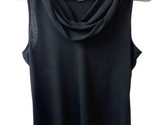 Chaps Draped Blouse Capsule Womens Black  Size M Sleeveless - £7.08 GBP