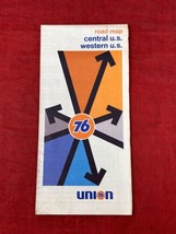 1973 Union 76 Central &amp; Western US Vintage Road Map 36&quot; x 25&quot; Folding - £9.46 GBP