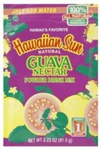 Hawaiian Sun Guava Powdered Drink Mix 3.23 Ounce Bag (Pack of 10 Bags) - £87.04 GBP