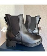 Cole Haan Camea Waterproof Leather Combat Boot,  Block Heel Black, Size ... - $139.00