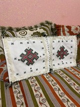 Berber pillow made of natural wool in attractive colors , hand-woven  - £39.50 GBP