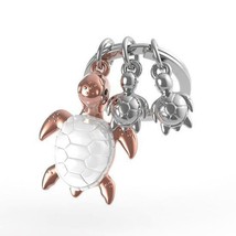 Sea Turtle 3D Diecast Keyring Mama &amp; Babies Designed in Belgium Keychain... - $15.79