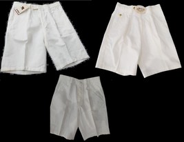 Pantaloni Estate Corti Bianco Unisex Classic Italian Shorts Cotone o Misto Lino - £33.35 GBP+