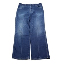 Wrangler Jeans Mens 36 x 30 Blue Denim Pants Straight Leg Casual Cowboy - £19.23 GBP