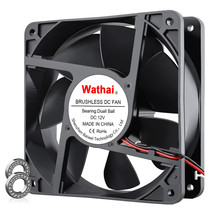 Wathai 120Mm X120 X 38Mm 12V 2Pin Dual Ball 12Cm Industrial Cooling Fan High Air - £18.87 GBP