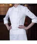 Chef Summer Black White Short Sleeve Culinary Catering Coat Shirt For Women - £23.32 GBP