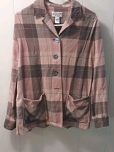Pendleton Heritage Vintage 49ER 100% Wool Brown Plaid Shirt Jacket Size M - £58.57 GBP