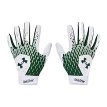 Under Armour UA Clean Up Baseball Batting Gloves Mens XL Green White Pair - $21.99
