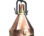 Vintage Industrial copper, brass, and cast iron pendant lamp Butyfull ha... - $13,519.66 MXN