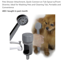 Pets Shower Attachment, Quick Connect on Tub Spout w/Front Diverter, Ide... - $17.70