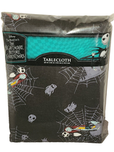 The Nightmare Before Christmas Black Vinyl Tablecloth 60x84 Sally Jack NEW - $10.95