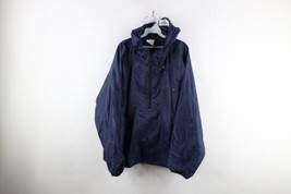 Vintage 90s Helly Hansen Mens Medium Spell Out Hooded Windbreaker Rain Jacket - £47.43 GBP
