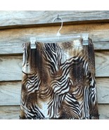 Magic Animal Print Zebra Leopard Brown 3 Tier Long Skirt Elastic Waist M... - £22.21 GBP