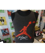 Vintage 90s Nike Gray Tag Flight Jumpman t shirt Tank Top Boys Size L - £23.18 GBP