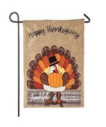 Meadow Creek Thankful and Blessed Turkey Decorative Burlap Garden Flag, ... - $24.34 CAD
