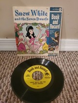 Snow White and the Seven Dwarfs Book and Record Vintage 60s 45&#39;&#39; - £12.75 GBP