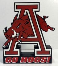 ARKANSAS RAZORBACKS LICENSED SHELIA&#39;S NCAA FOOTBALL WOOD PLAQUE/SIGN - £19.65 GBP