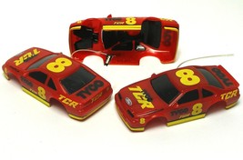 3pc 1992 Tyco Wide Pan #8 Ford Thunderbird Sc Stocker Nascar Slot Car Body Lot - $19.99