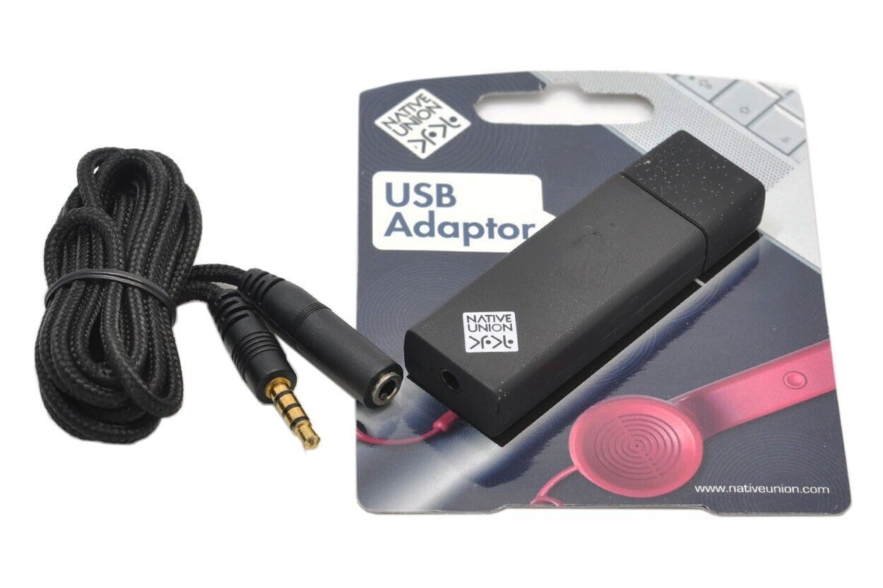 Native Union Authentic USB-Adaptor USB SOUND CARD With extension cable - $12.86