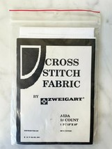 Zweigart 18 Count Cross Stitch 100% Cotton Aida Fabric White 12&quot; x 18&quot; - $8.50