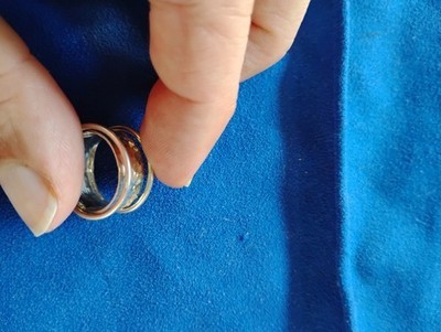 925 Sterling Silver Modernist 11 Mm Wide Hammered Band Ring SZ 7.5 Free Shipping Item image 6