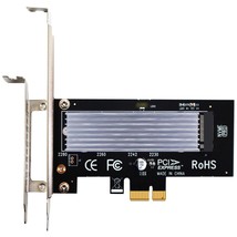 M.2 Pcie X1 Adapter With M.2 Heatsink For M.2 Pcie 4.0/3.0 Ssd (Nvme/Ahci Key M) - £20.77 GBP