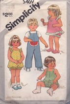 Simplicity Pattern  5469 Toddlers' Jumpsuit and Rompers, Pullover Sundress with  - £1.17 GBP