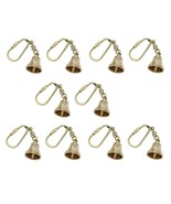 Nautical Brass Bell Keychain Set of 10 - £31.33 GBP