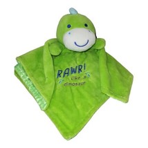 Baby Starters Green Dinosaur RAWR Plush Security Blanket Lovey Rattle To... - $15.58