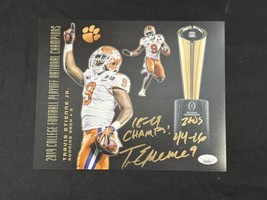 Travis Etienne Autographed 8x10 Photograph Clemson Jaguars JSA INSCRIPTIONS - £28.63 GBP