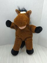 Mary Meyer full body horse hand puppet Plush brown black mane feet white - $19.54
