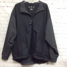 Nike Golf Mens Pullover Windbreaker Jacket Black Half Zip Pockets Collar XL - €16,44 EUR