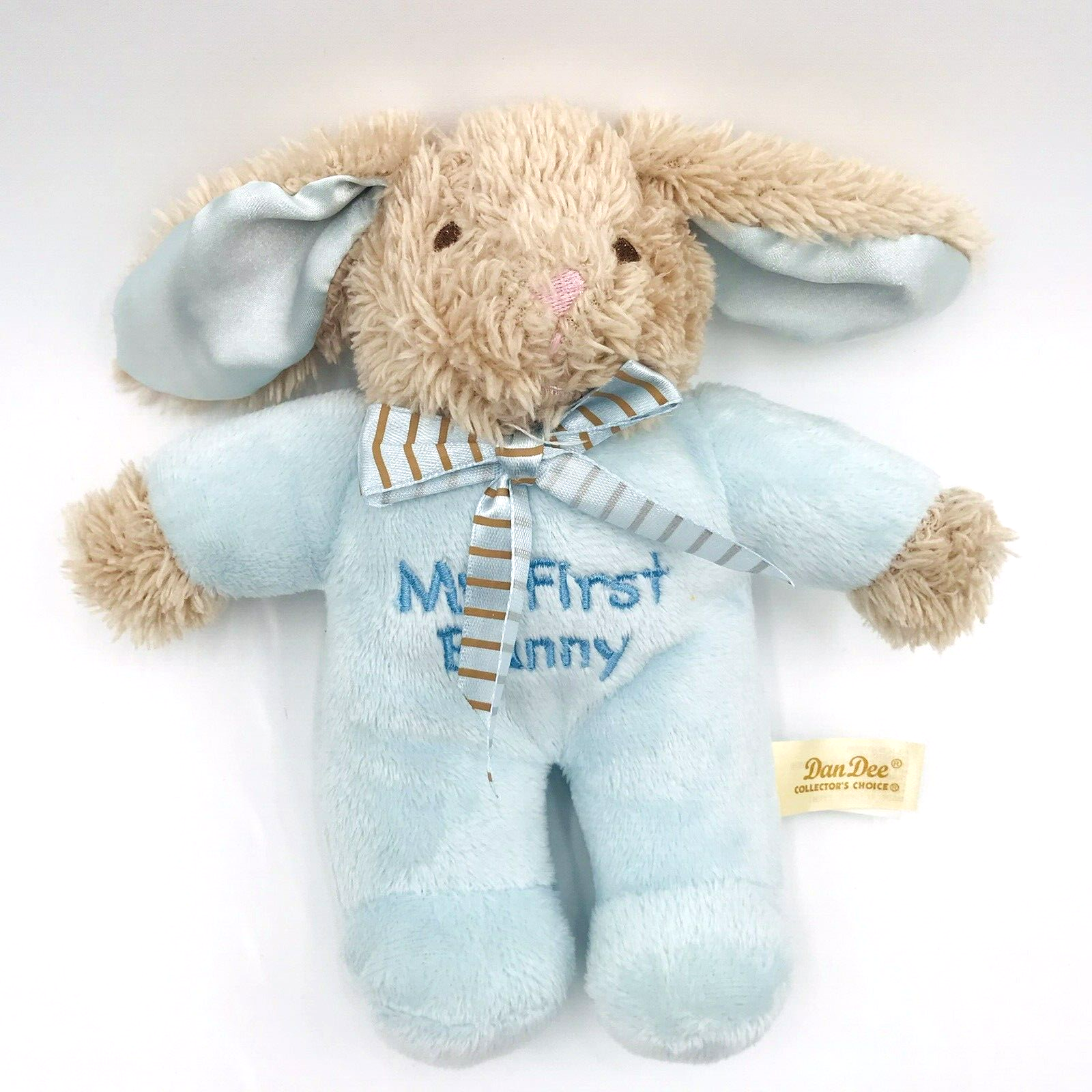 Dan Dee Plush Bunny Lovey Rabbit My First Bunny Rattle Head 2018 8" - £7.96 GBP