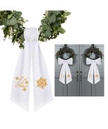 2 Pack Wreath Sash Boxwood Snowflake Christmas Garland Front Door Decor - €12,35 EUR